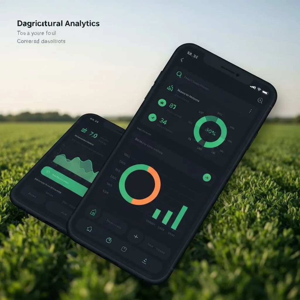 Amy Agrónoma showing agricultural analytics in the farm